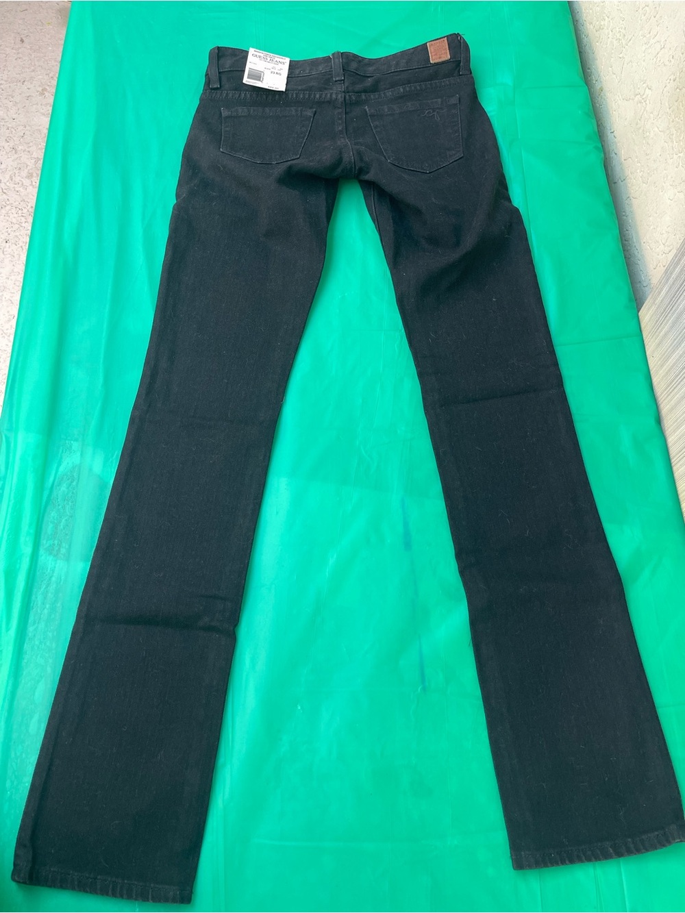 Y2K LOW RISE GUESS SKINNY JEANS BLACK NEW WITH TAGS SIZE 23 - Picture 2 of 15